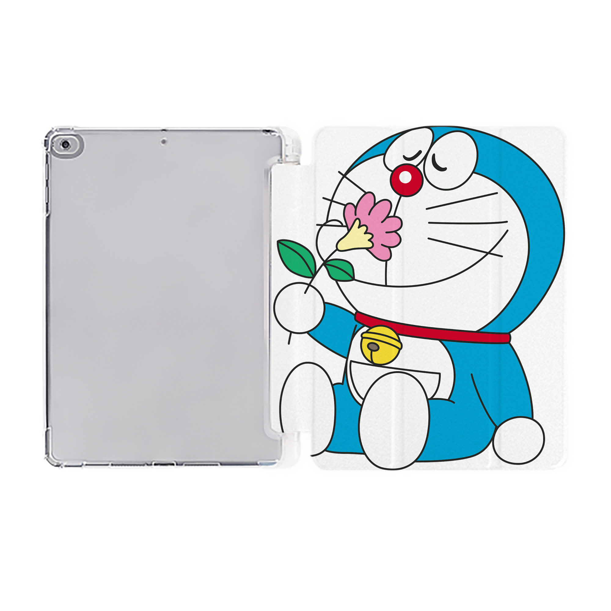 （画像用） ドラえもん Doraemon IPad ケース ペン収納付き 三つ折りスタンド PUレザー×シリコン 対応機種9.5/10.5/10.9インチ